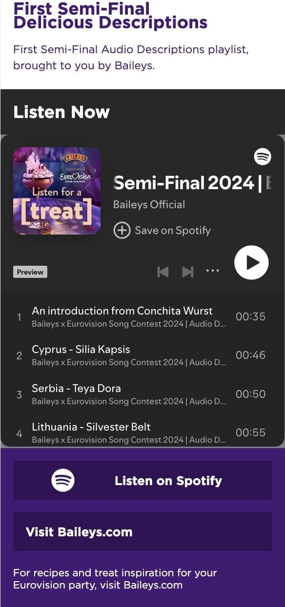 Baileys-Eurovision-app-sponsorship-03-spotify-playlist