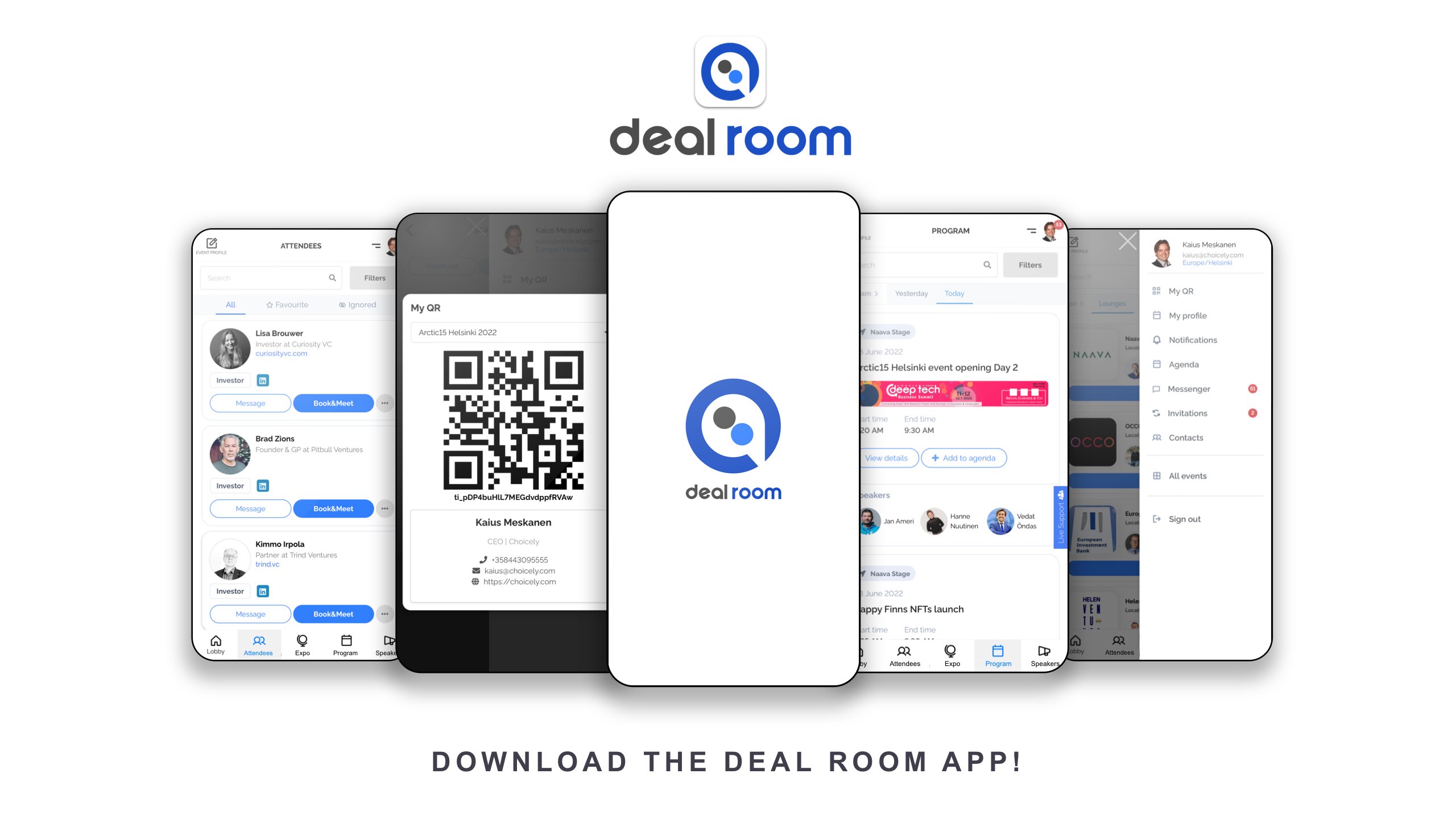 Phones with the Deal room app